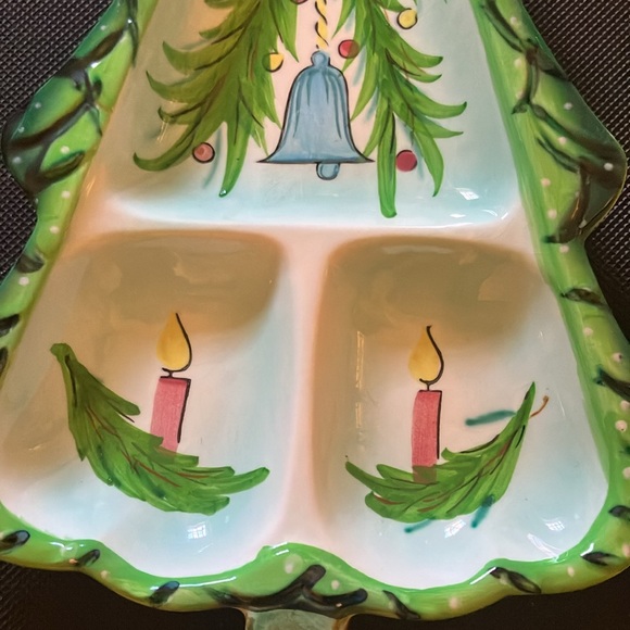 Beautiful vintage Christmas tree tidbit candy plate dish Holt Howard 1959. - Picture 2 of 9